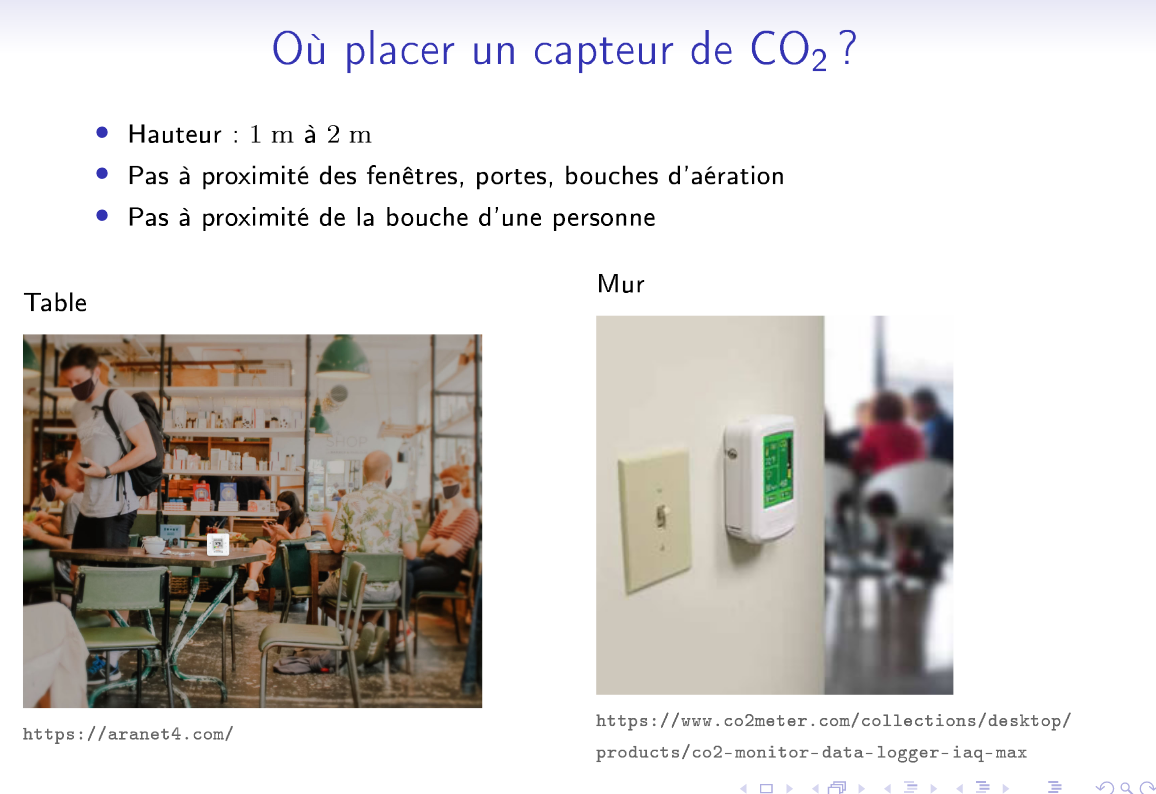 Description de positionnement des détecteurs