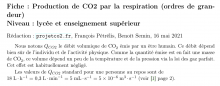 Fiche production de CO2